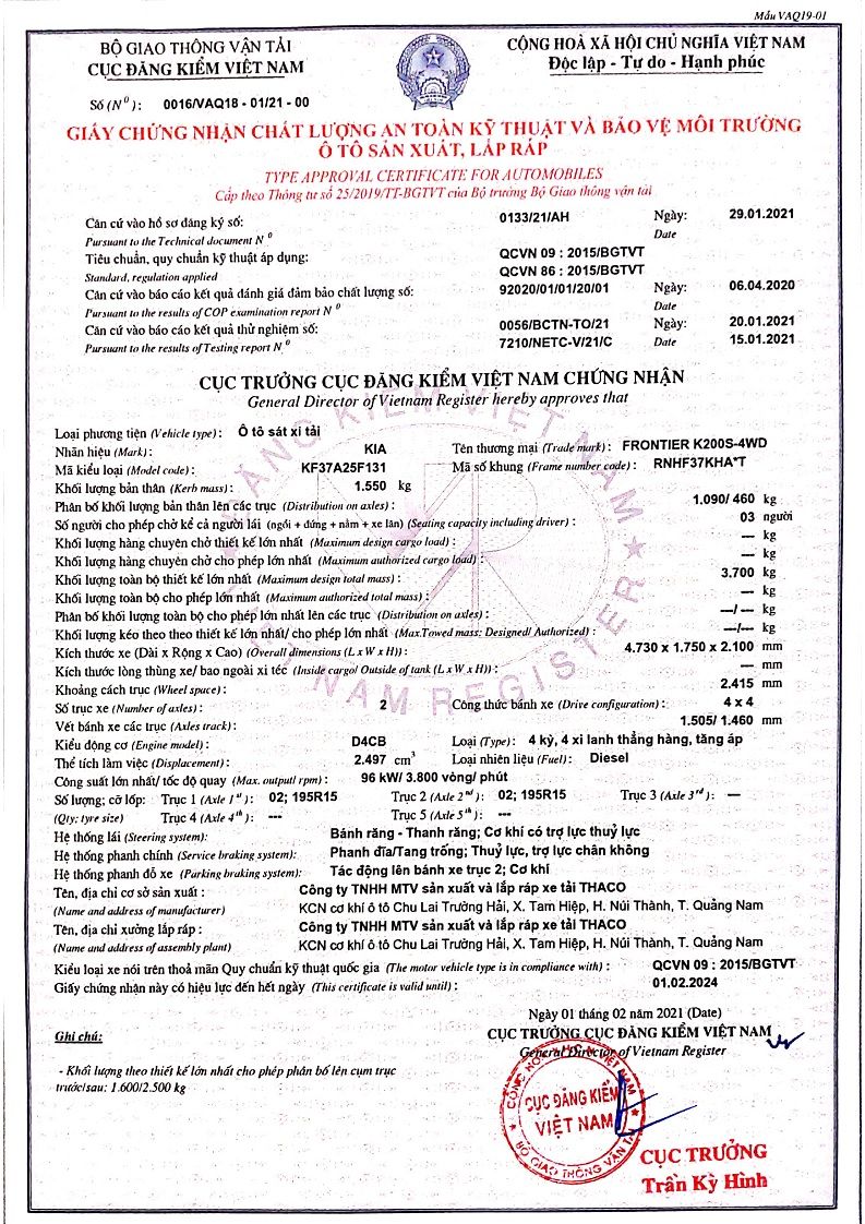 cncl atkt kia k200s-4wd 2 cau