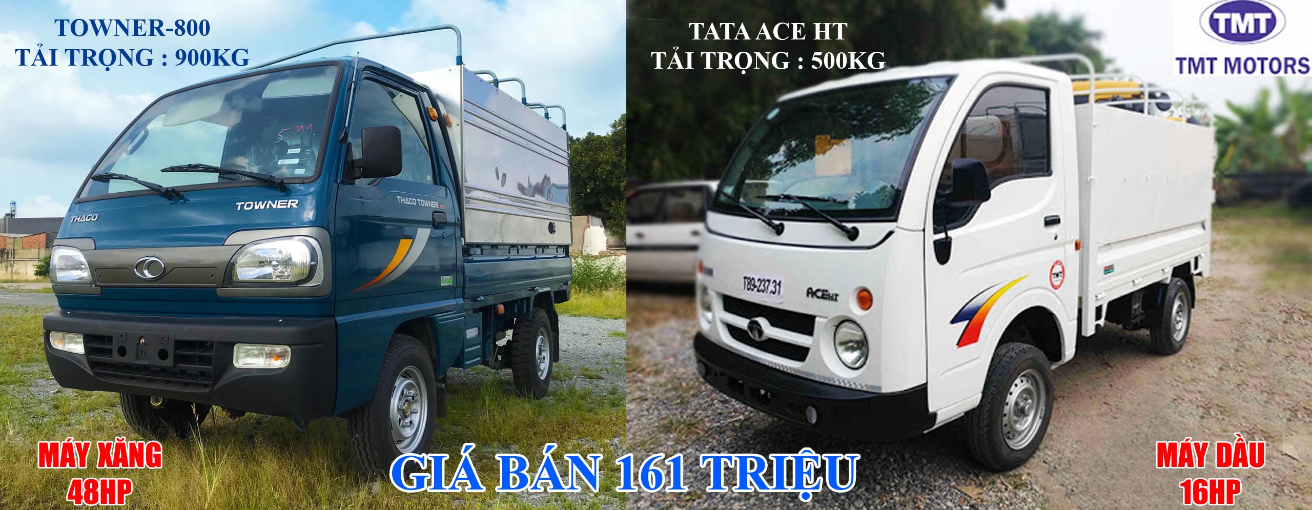 So sánh xe tải TATA và Towner 800