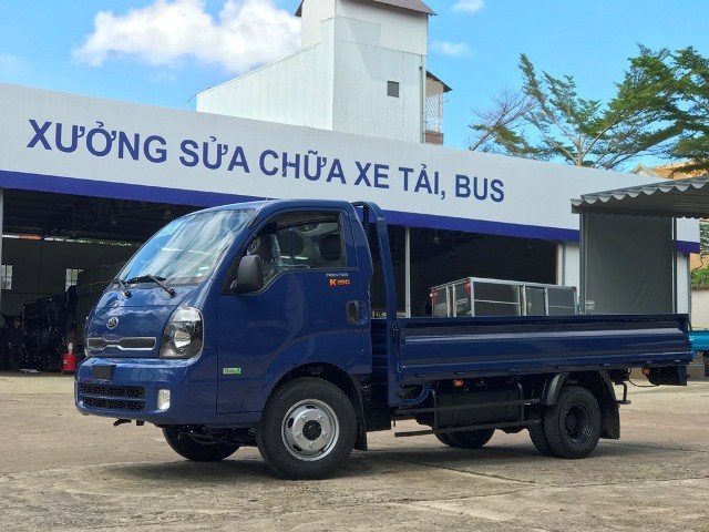 Xe tải 2T5 KIA K250 thùng lửng màu xanh